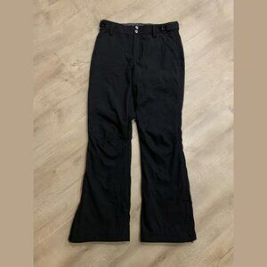 Gerry Straight Snow Pants Women's Size Small S Black Fleece Lined Zip Pockets